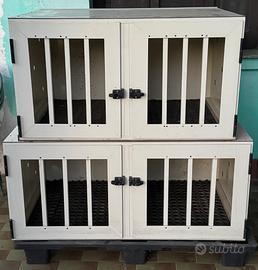 Trasportino per cani in alluminio e bachelite