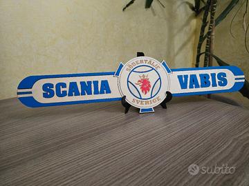 insegna scania vabis in legno