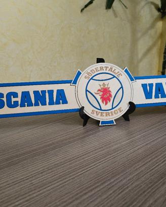 insegna scania vabis in legno