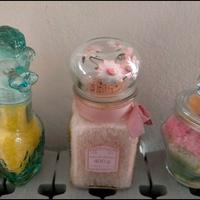 Contenitori sali da bagno vintage decanter 