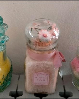 Contenitori sali da bagno vintage decanter 