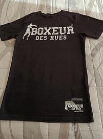T-shirt bambino 10A, nera, Boxeur des Rues