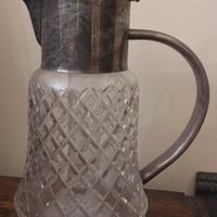 Brocca porta ghiaccio cristallo completo Argento