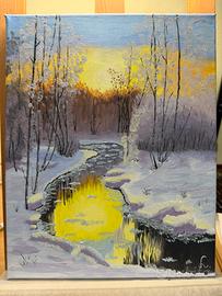 Quadro , olio su tela , 24 x 30, dipinto a mano