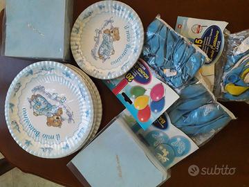 set per festa battesimo celeste 