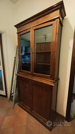 Libreria antica dell'800 in noce