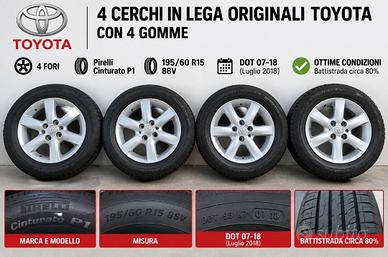 Cerchi in lega Toyota + gomme in omaggio