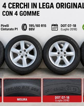 Cerchi in lega Toyota + gomme in omaggio