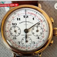 Eberhard Cronographe in argento placcato oro