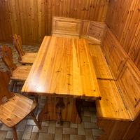 Giropanca con tavolo allungabile e 3 sedie