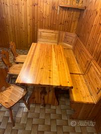 Giropanca con tavolo allungabile e 3 sedie