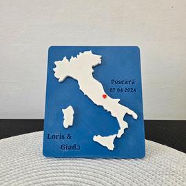 Mappa cuore San Valentino, anniversario, stampa 3D