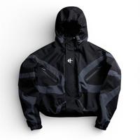 Giacca Bomber Nera Impermeabile stile Y2K, Tecnica