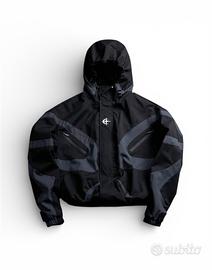 Giacca Bomber Nera Impermeabile stile Y2K, Tecnica