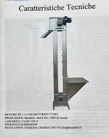 Elevatore a tazze 2017 con motore hp 1,5