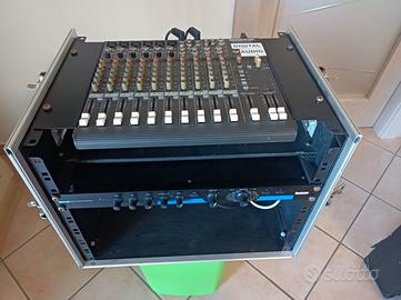 Rack audio completo con mixer Mackie 1402‑VL