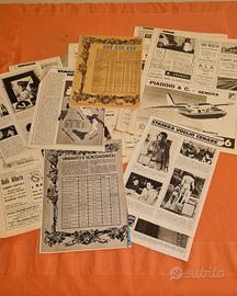 fogli pubblicitari da riviste anno 60