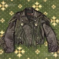 Giacca Schott Dur o Jac pelle con frange, donna