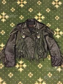 Giacca Schott Dur o Jac pelle con frange, donna