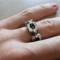 Anello catena con diamanti originale