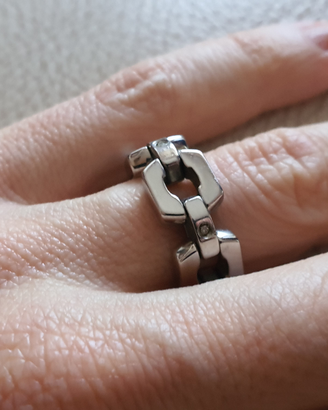Anello catena con diamanti originale