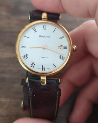 Orologio Bulova numeri romani placcato oro Swiss