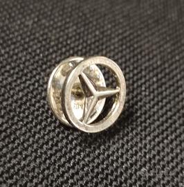 PIN spilla logo Mercedes argento 925 made in USA