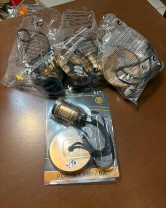 Lotto 4 Portalampada a sospensione vintage E27