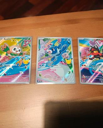 carte pokemon serie 1 collezione 30 anni 3pz