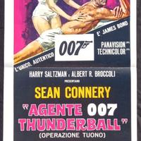 007 THUNDERBALL LOCANDINA CINEMA ORIGINALE