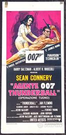 007 THUNDERBALL LOCANDINA CINEMA ORIGINALE