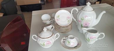 Servizio da tè Richard Ginori Fiori Rosa Porcellan