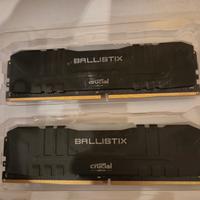 Kit ram 16giga (2x8) crucial ballistix DDR4