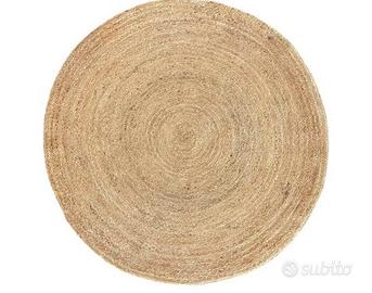 🧺 Tappeto in iuta naturale – stile boho / rustico