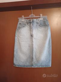 Gonna jeans midi come nuova Bluematine