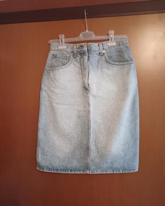 Gonna jeans midi come nuova Bluematine