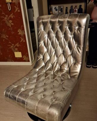 Poltrona design Fauteuil Bossley argento