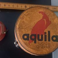 set 2 scatole latta anni 60 Deisa Aquila lucido gr