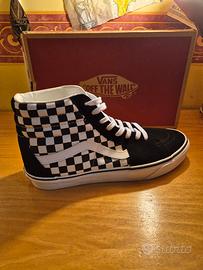 Vans Sk8-hi checkerboard Blk/wht TG 44