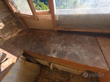 ceppo di legno massello imbullonato