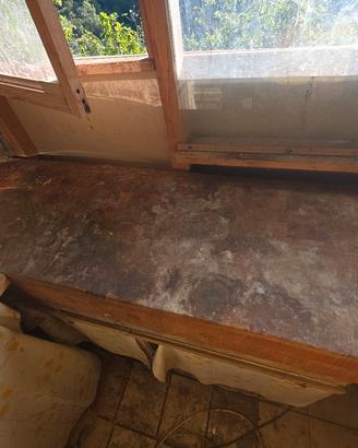 ceppo di legno massello imbullonato