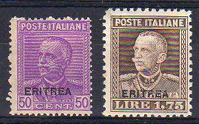 Francobolli Colonie Italiane "ERITREA"