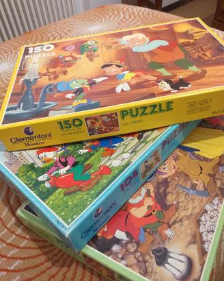 giochi in scatola e puzzle assortiti anni 90
