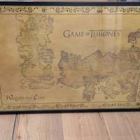 Stampa incorniciata mappa Game of Thrones