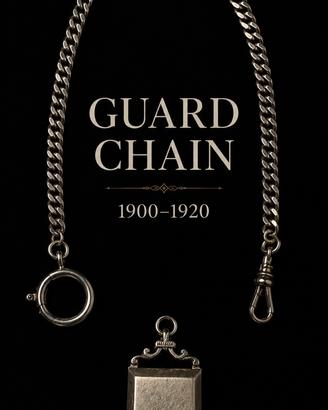 Antica guard chain con locket sentimentale 1900