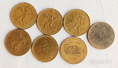 Monete italiane 200 lire 1978-1980