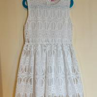 Vestito bianco cerimonia 12 anni senza maniche