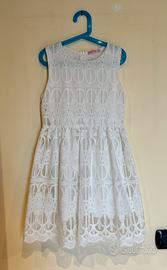 Vestito bianco cerimonia 12 anni senza maniche