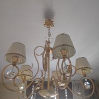 Lampadari ed applique foglia oro