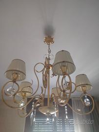 Lampadari ed applique foglia oro